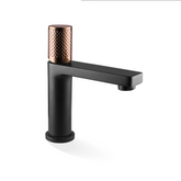 Linkware Gabe Basin Mixer - Matte Black W/ Rose Gold Handle